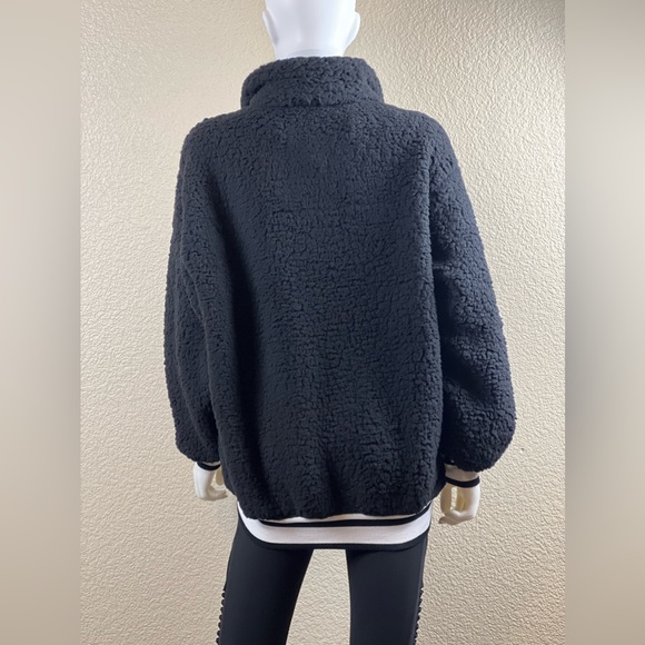 NWT Express Women Black Fleece Sherpa Half Zip Pullover Jacket $80 - Picture 6 of 8